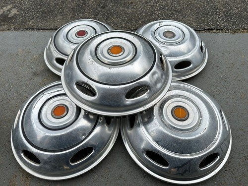 Lot Of 5 Vintage Aftermarket RV 16” Wheel Simulator Hubcaps Ford Chevy Retro - Picture 2 of 24