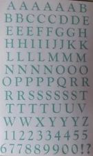 Mrs Grossman POOL ABC ALPHABET blue Stickers Vintage RARE 2008