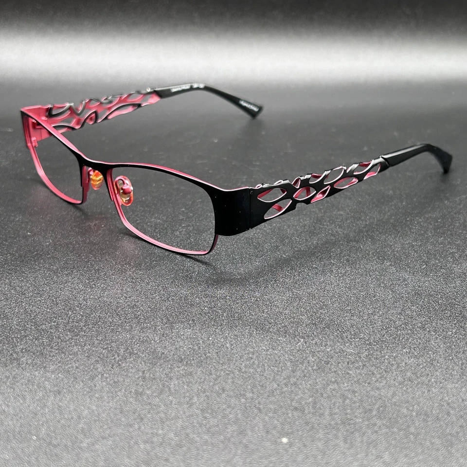 Marco de gafas Jessica Mack JM-120 vino negro 53-17-135 usado con estuche a juego Foto 3 de 4