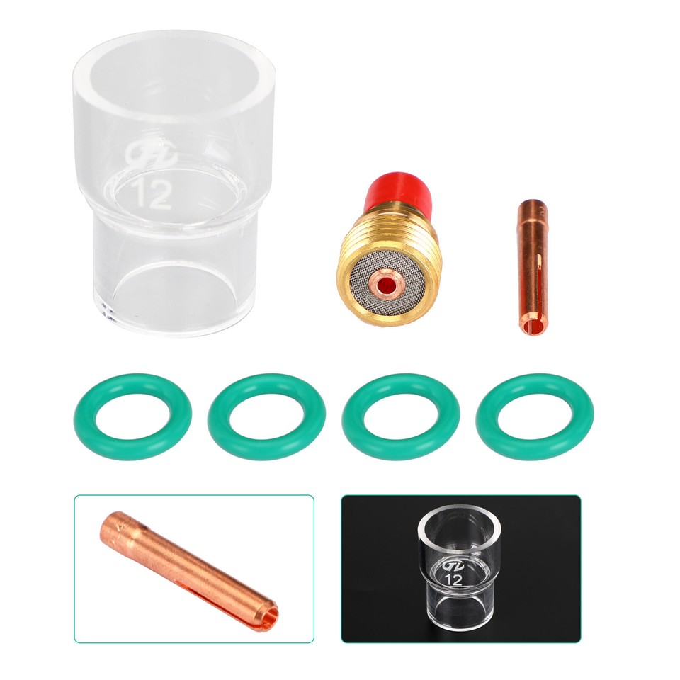 7pcs TIG Welding Torch Stubby Gas Lens Glass Cup Kit For WP9/20/25 AUS