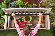 Eden Bench 265L Outdoor 60% Recycled Garden Furniture Storage Box Beige &Amp; B