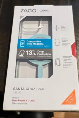 ZAGG Gear4 Santa Cruz Snap Case with MagSafe for iPhone 13 (6.1'') - Blue/CLEAR