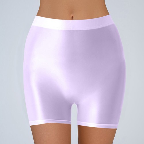 Womens Satin Knickers Boxer Briefs Shorts Silky Shiny Wetlook Underpants Panties - Picture 18 of 21