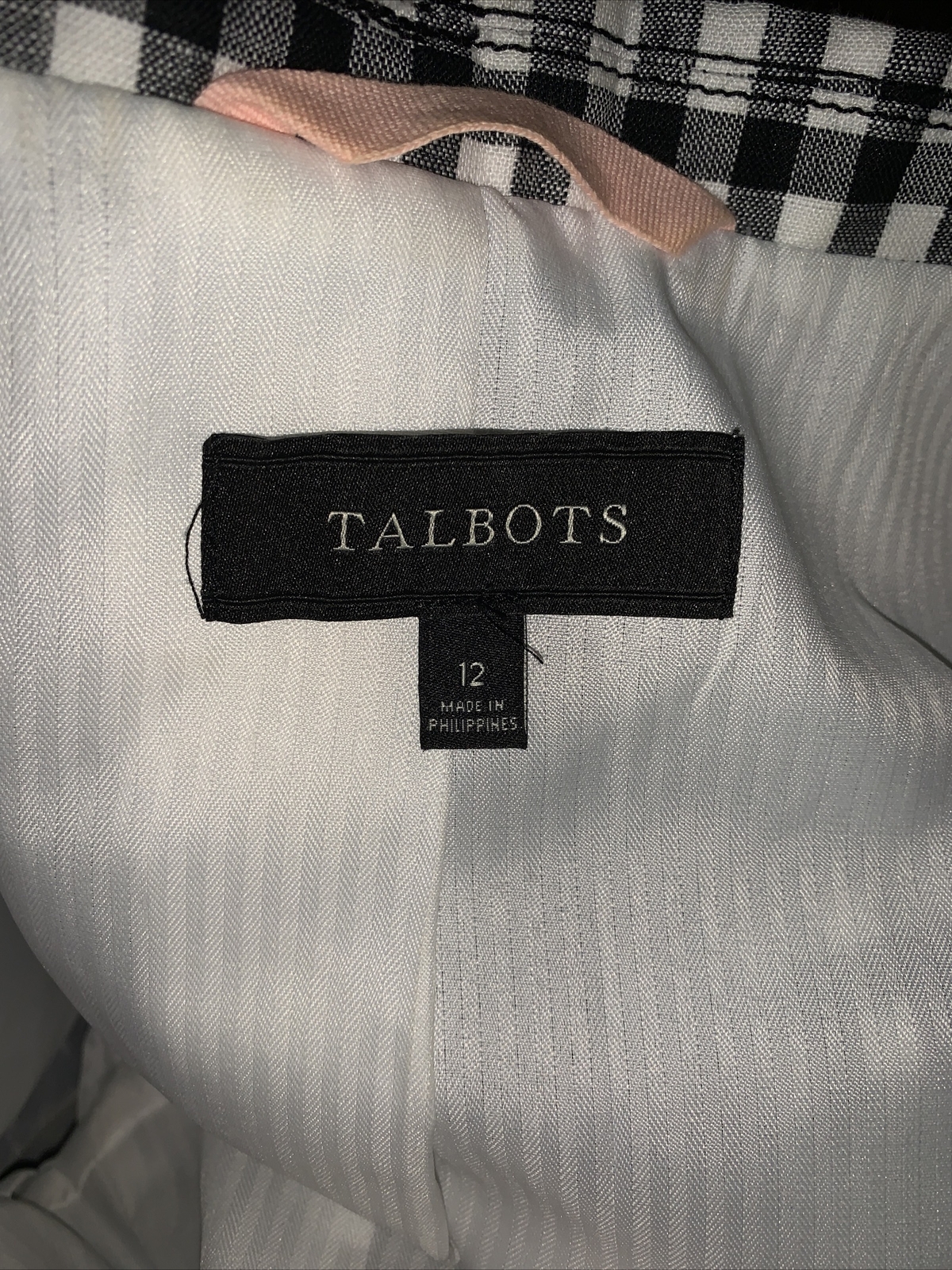 TALBOT'S Houndstooth Designer Lined Checkered Spo… - image 6