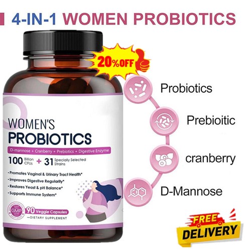 2X Vaginal Probiotics for Women pH Balance Prebiotics Lactobacillus Capsule B8Y6 - Picture 6 of 12