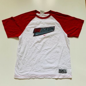 red and white baseball tee short sleeve