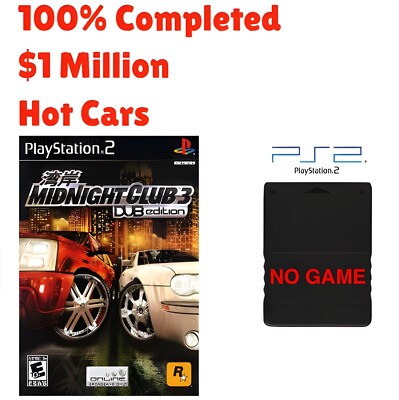 Midnight Club 3: DUB Edition Save PS2 Memory Card Unlocked 100% Komplett Speichert