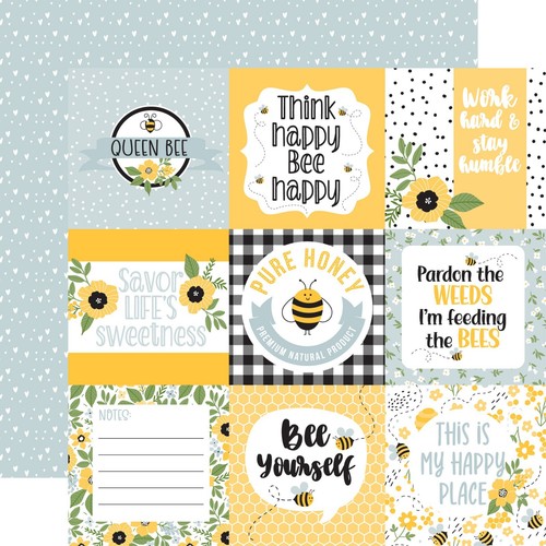 Echo Park - Bee Happy - 12x12 Sammlung Set Sammelalbum Papiere + Sticker - Bild 4 von 5