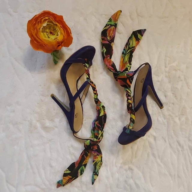 ribbon sandals heels