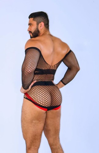 Men Bodysuit One-piece Jumpsuit Mesh Erotic Underwear Sexy Performance Costumes - Picture 17 of 17