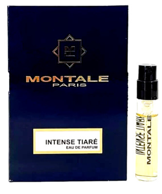 MONTALE INTENSE TIARE 2 ML EDP SPRAY VIALS LOT OF '10'  CARDS +LARGE TOTE BAG