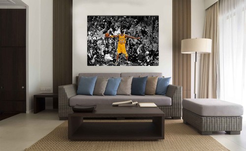 Kobe Bryant Celebrating Laker Championship Ready to Hang Art 36 x 24 - Picture 4 of 9