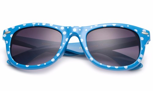 Gafas de sol clásicas con borde con cuernos para niñas talla divertida elegantes a lunares gafas de sol - Imagen 7 de 15