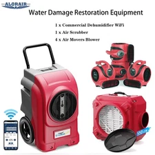 ALORAIR WiFi Commercial Dehumidifier/Air Movers/Air Scrubber Water Damage Repair