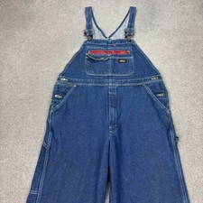 Dickies Dungarees Adult 38x30 Blue Overalls Denim Bib Work Wear Carpenter Mens