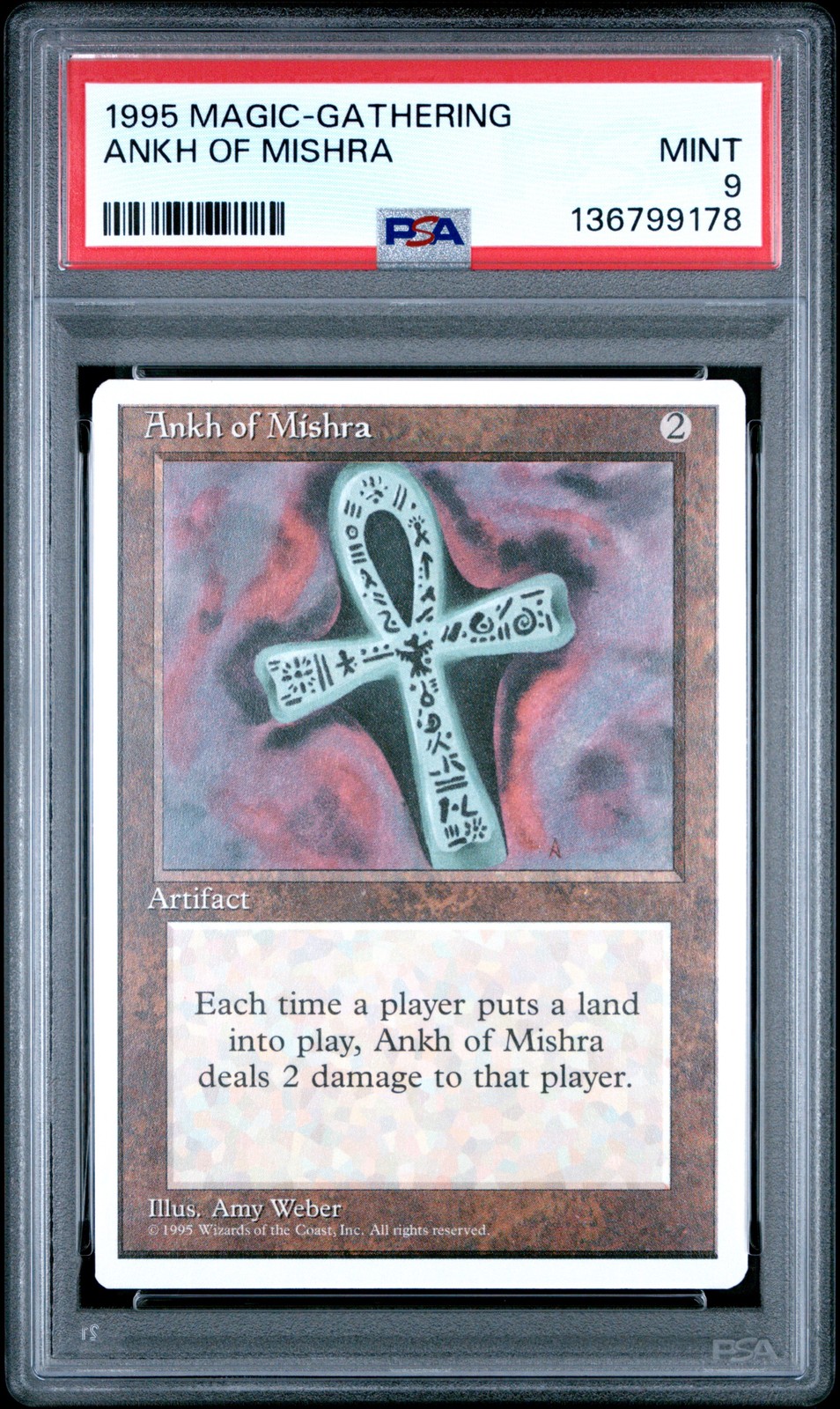 1995 MTG 4TH ED ANKH OF MISHRA PSA 9