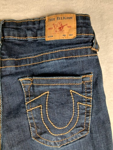 True Religion Boys 12 Ricky Blue Straight Leg Jeans - Picture 7 of 9