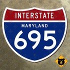 Maryland Interstate 695 north Baltimore Beltway highway road freeway sign 12x10