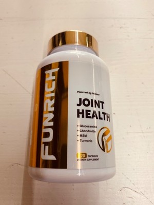FUNRICH Joint Health Formula-120 Capsules Glucosamine,Chondroitin,MSM & Turmeric