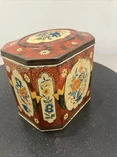 Vintage Container Made By The Metal Box Company In England empty hinged tin