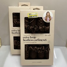 Kitsch XL Satin Heatless Curling Set Of 2 Chocolate DAMAGED BOX