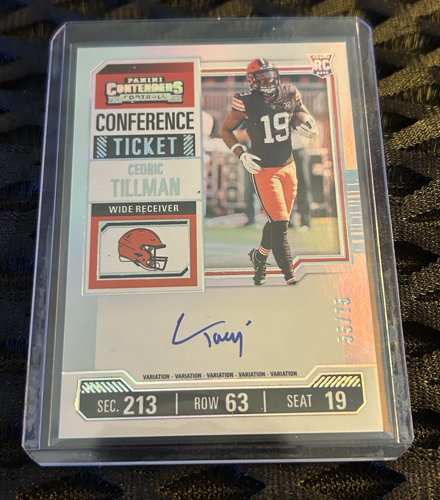 2023 Panini Contenders Cedric Tillman Rookie RC /75 Auto Conference Ticket #104