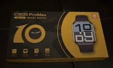 C900 ProMax Smart Watch 2.19in Display Bluetooth Call Android iOS Black New