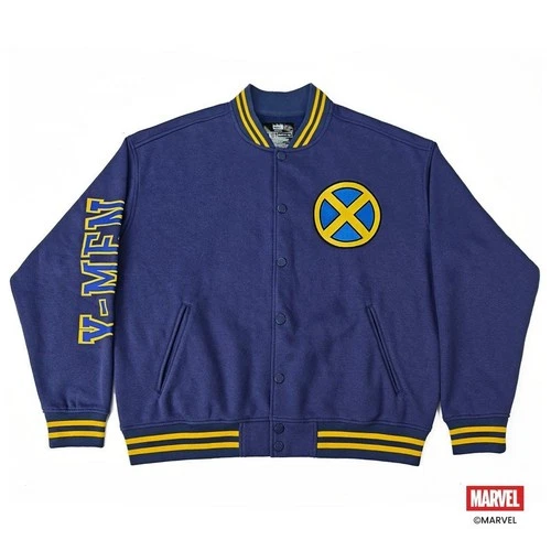 MARVEL X-MEN Limited Edition Varsity Jacket Blue Size Large -UNISEX - NEW & RARE video thumbnail