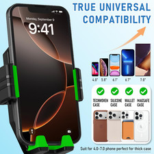 Heavy Duty Phone Holder Long Arm Anti-Shake Suction Cup Compatible All Phones