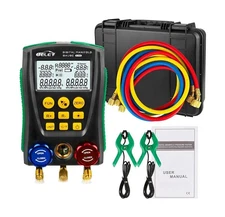 BELEY Digital Manifold HVAC Gauge Set,93 Refrigerants Dual Pressure&Temp Test...