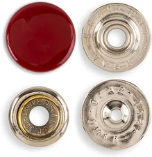 Set of 12 Red Snap Fasteners 24L Snap Buttons 15Mm Metal Buttons Snaps Press Stu