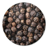 Runde Wanduhr Mit FließEnden Zeigern PfefferköRner Schwarze Zeiger Fi30 Cm