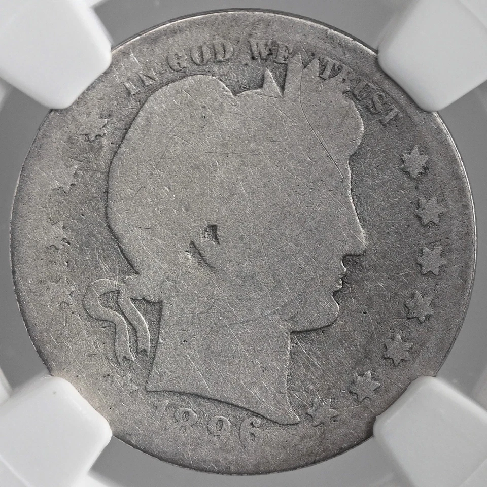 1896-O  25C BARBER SILVER QUARTER  NGC FAIR 2  #8405236-026 - LOW BALL - Image 2 of 4