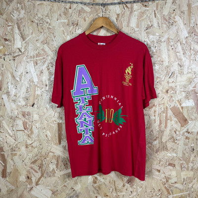 Atlanta 1996 Olympiade Rot 2XL Kurzarm T-Shirt