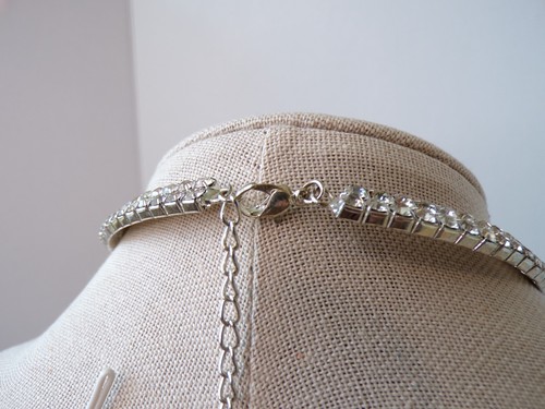 Rhinestone Silver Tone Jewelry Choker Wedding, Party, Formal - Picture 5 of 8
