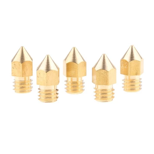 5Pcs Düse Druckkopf 0.2/0.3/0.4/0,5mm 1,75mm Für 3D