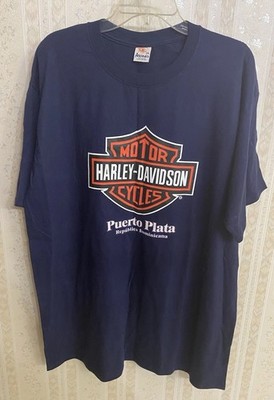 Harley Davidson Puerto Planta Republica Dominica Black XXL Men s T-shirt, EUC.