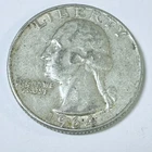 1964 D Washington Quarter 90% Silver, Circulated Coin #5589