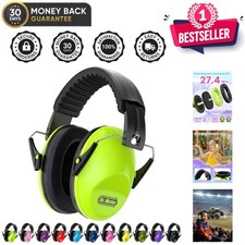 Luxury Adjustable Noise Cancelling Ear Muffs for Kids  Adults - SNR 27.4 dB