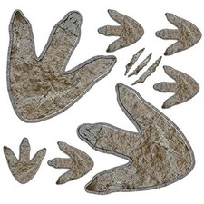 64 Pieces Dinosaur Footprints Floor Decals Decor Peel and Stick Dinosaur