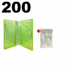 200 Replacement Cases compatible with Clear Neon Green Xbox 360 14mm