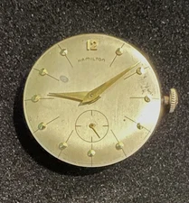 Vintage Hamilton Caliber 770 22-Jewel Wristwatch Movement and dial, RUNNING