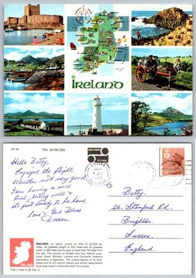 Vintage 1985 Ireland Photo Collage Postcard John Hinde Giant's Causeway