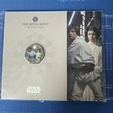 Star Wars Luke Skywalker and Princess Leia 2023 UK 50p Brilliant Uncirculated