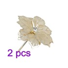 2 PCS Modern Elegant Napkin Holders Flower Decorations Mouth Cloth Ring Alloy