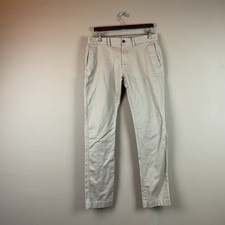 J Crew Flex Slim Chino Pants Mens 31 X 32 Beige Straight Flat Cotton