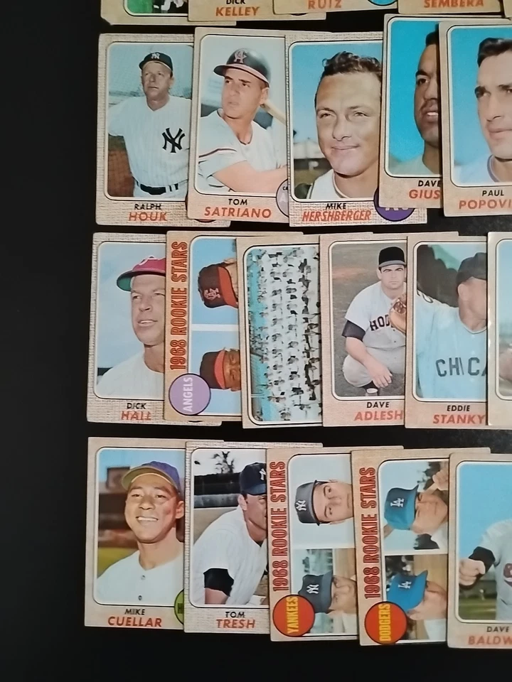 Lote de béisbol 1968 Topps - 50 diferentes - con Mike Cueller y Donn Clendenon Foto 2 de 4
