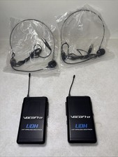 2 Vocopro UDH Black Wireless 916.10MHz UHF Bodypack Transmitter  Mic Headset