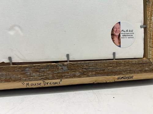 Mae B Gill Spearfish SD Tela Collage Arte Montaje Pintura Mouse Dreams 2017 - Imagen 13 de 16