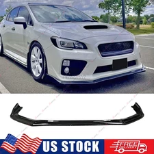 For 2015-2021 Subaru WRX STi CS Style 3pc Gloss Black Front Bumper Lip Splitter
